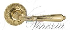 Дверная ручка на розетке Venezia CLASSIC D4 полированная латунь