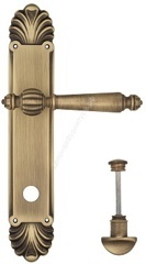 Дверная ручка на планке Venezia PELLESTRINA PL87  WC матовая бронза